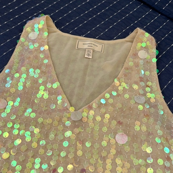 Gorgeous and fun Sequined, V-neck Swing tank by Moulinette Soeurs - size 4 - EUC - Picture 3 of 15